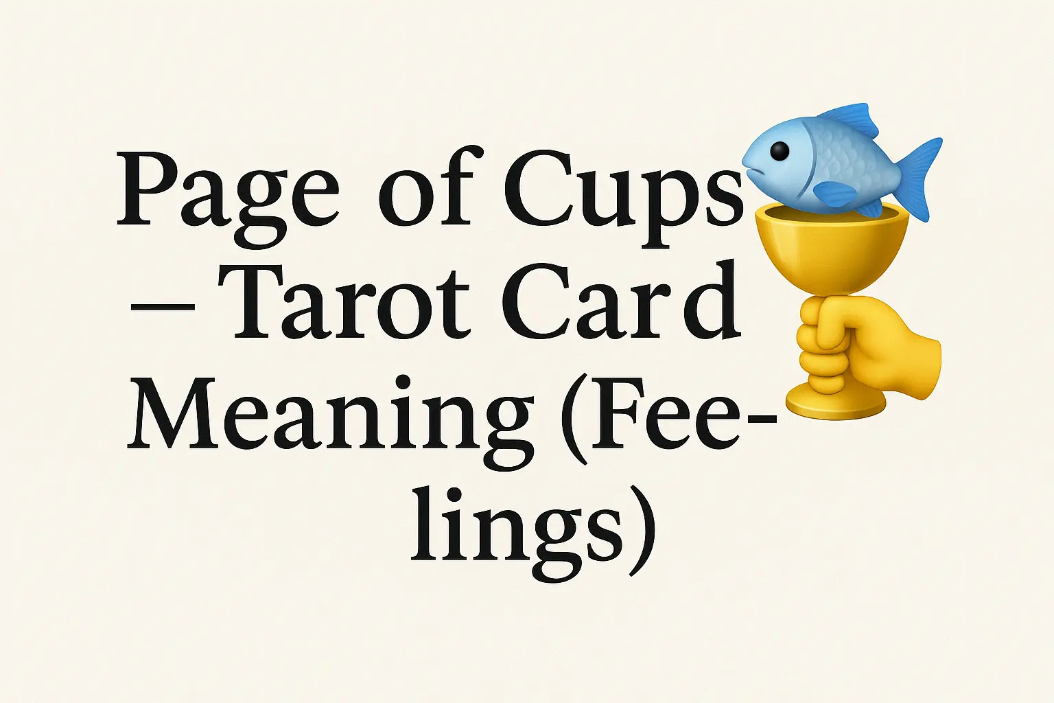 Page of Cups – Tarot Card Meaning (Feelings) Page of Cups – Tarot Card Meaning (Feelings)