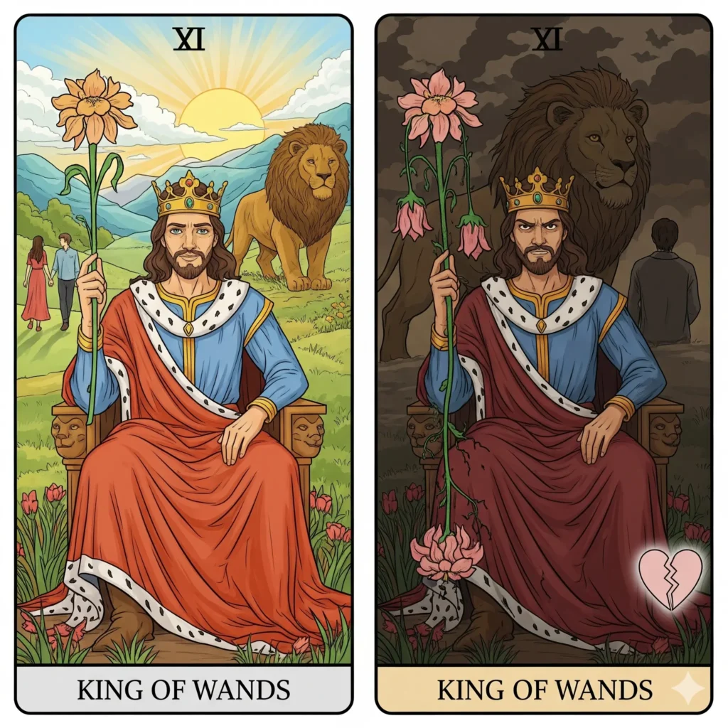 King of Wands as Feelings – Upright & Reversed Love Meaning