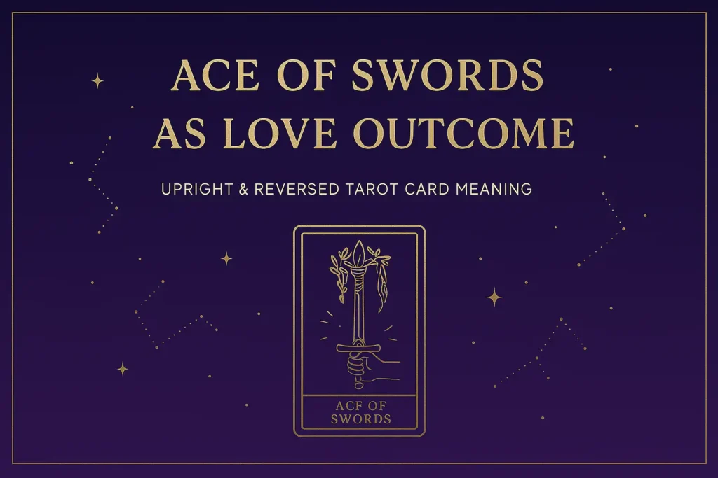 Ace of Swords as Love Outcome — Upright & Reversed Tarot Card Meaning