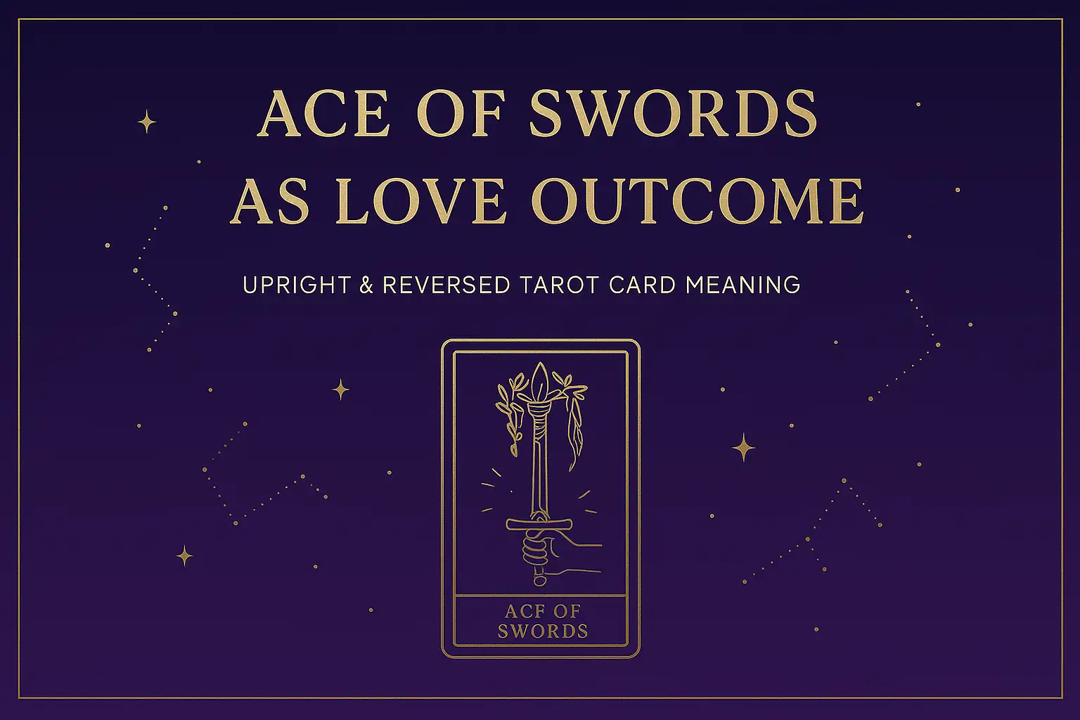 Ace of Swords as Love Outcome — Upright & Reversed Tarot Card Meaning