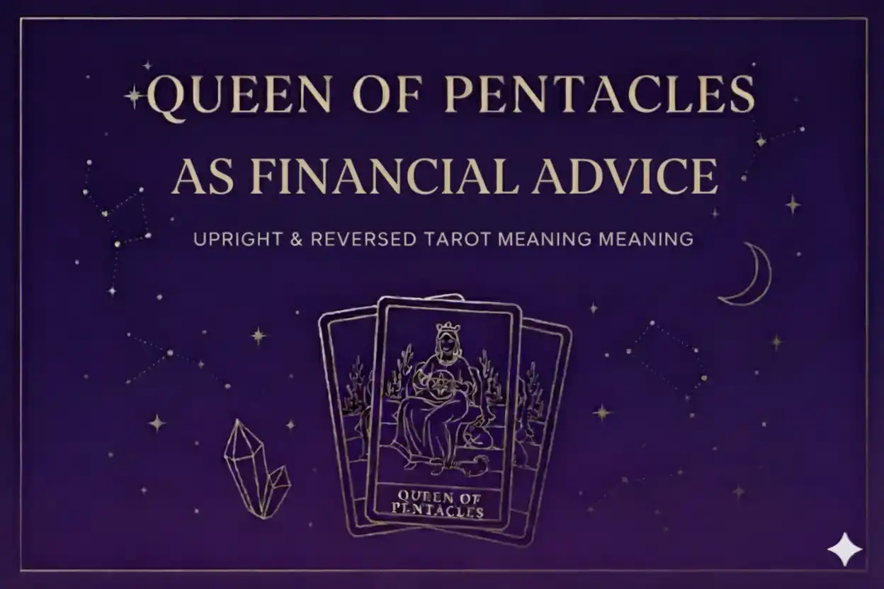 Queen of Pentacles as Financial Advice — Upright & Reversed Tarot Card Meaning