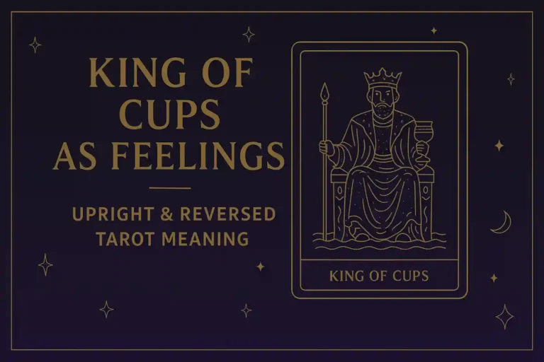 King of Cups as Feelings — Upright & Reversed Tarot Meaning