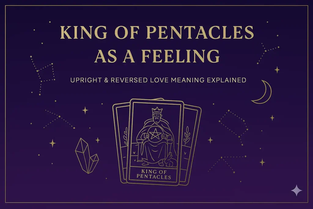 King of Pentacles as Feelings — Upright & Reversed Tarot Card Meaning