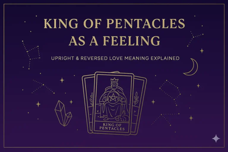 King of Pentacles as Feelings — Upright & Reversed Tarot Card Meaning