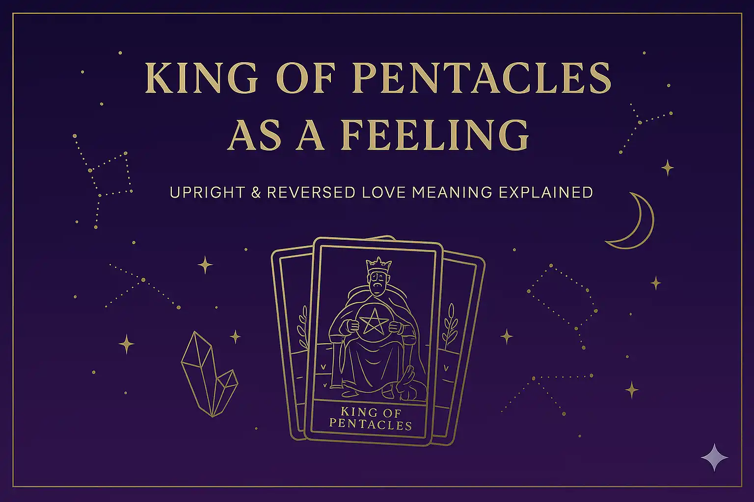 King of Pentacles as Feelings — Upright & Reversed Tarot Card Meaning