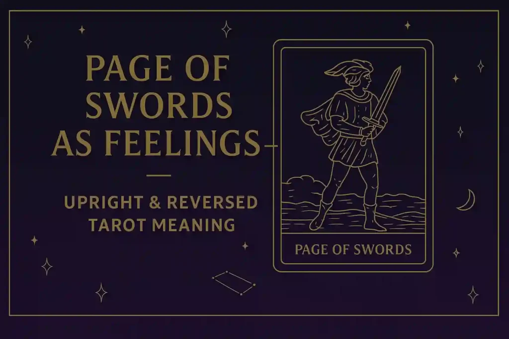 Page of Swords as Feelings — Upright & Reversed Tarot Meaning