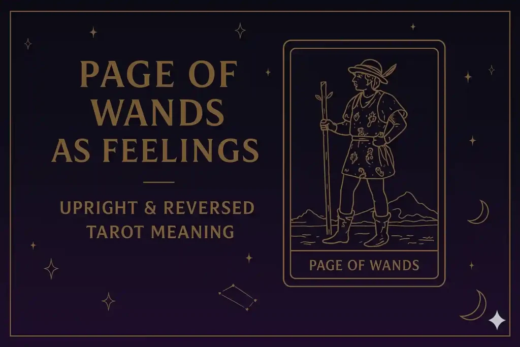 Page of Wands as Feelings — Upright & Reversed Tarot Meaning