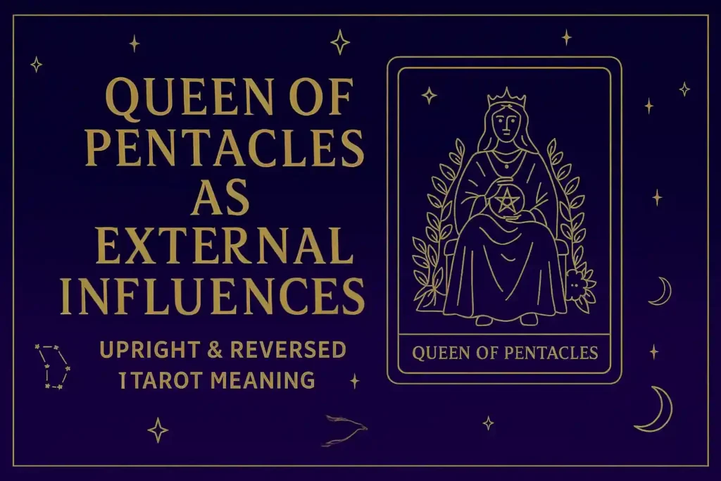 Queen of Pentacles as External Influences — Upright & Reversed Tarot Meaning Queen of Pentacles as External Influences — Upright & Reversed Tarot Meaning