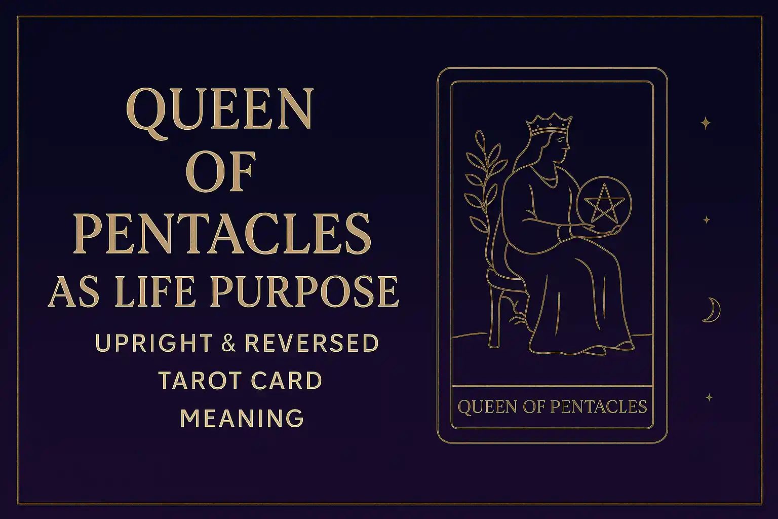 Queen of Pentacles as Life Purpose — Upright & Reversed Tarot Meaning Queen of Pentacles as Life Purpose — Upright & Reversed Tarot Meaning