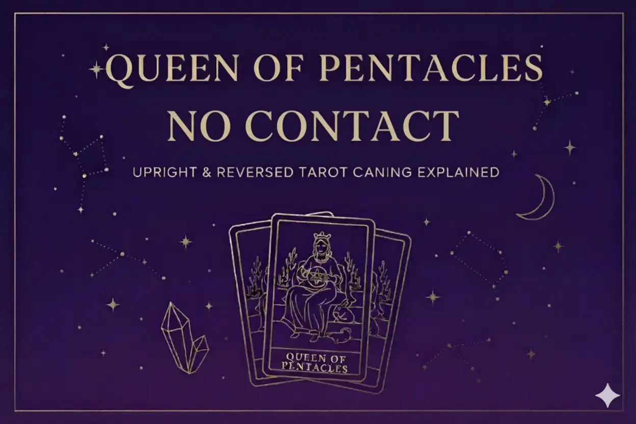 Queen of Pentacles as No Contact — Upright & Reversed Tarot Card Meaning