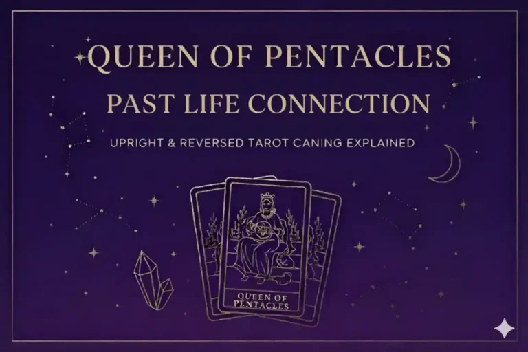Queen of Pentacles as Past Life Connection — Upright & Reversed Tarot Card Meaning