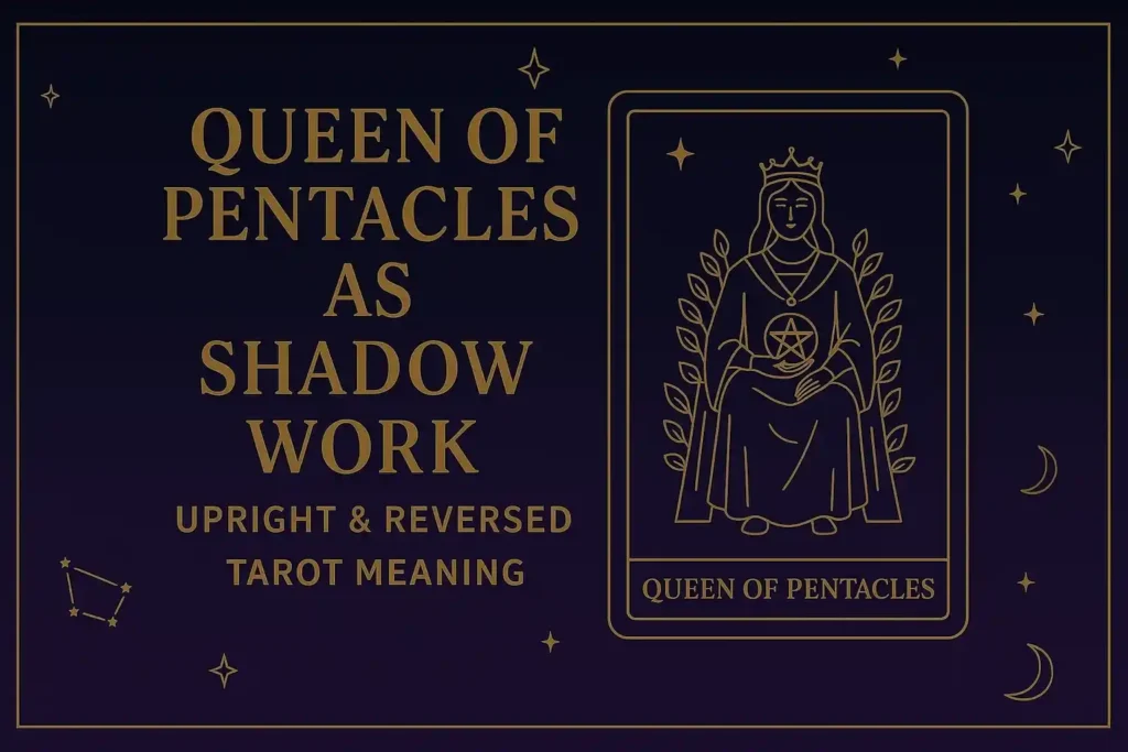 Queen of Pentacles as Shadow Work — Upright & Reversed Tarot Meaning
