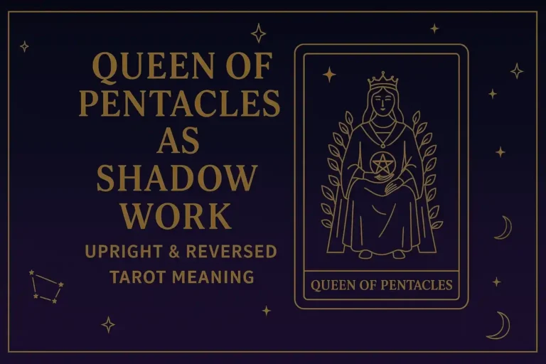 Queen of Pentacles as Shadow Work — Upright & Reversed Tarot Meaning
