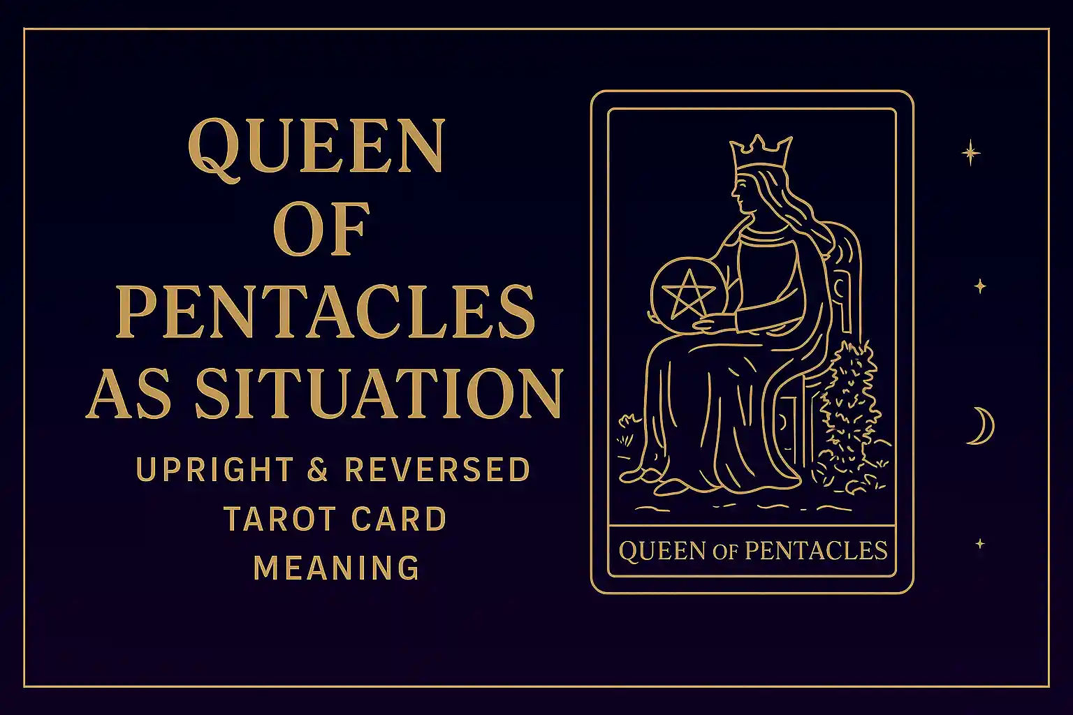Queen of Pentacles as Situation — Upright & Reversed Tarot Meaning Queen of Pentacles as Situation — Upright & Reversed Tarot Meaning