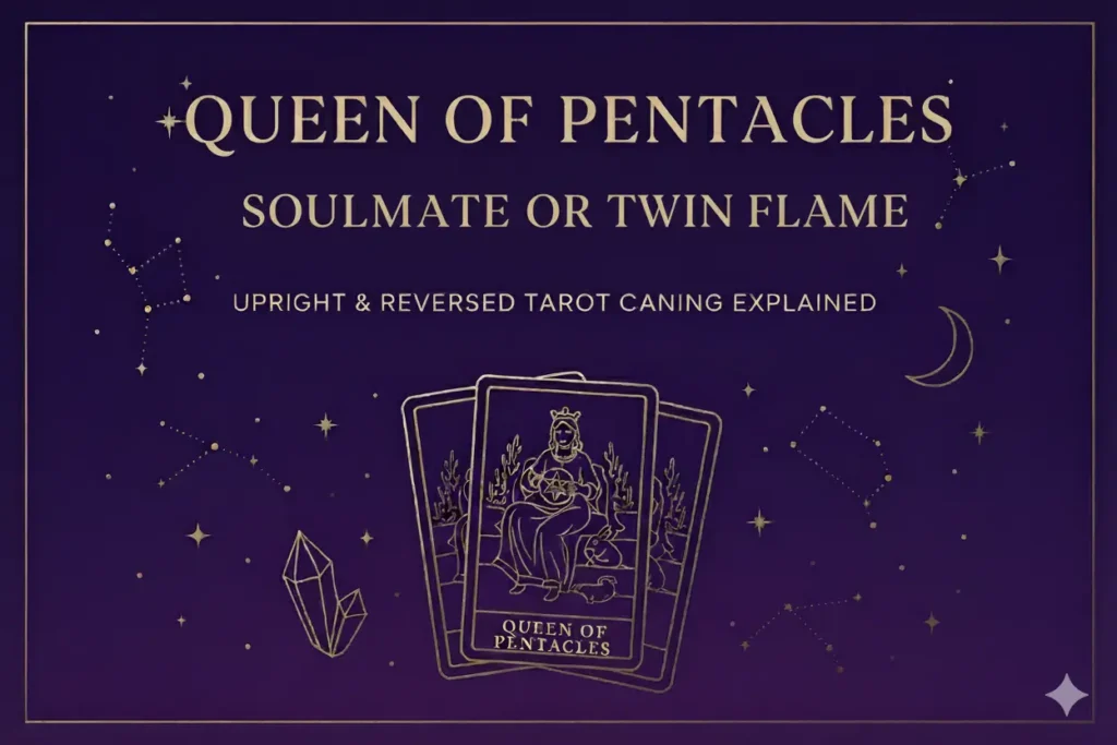Queen of Pentacles as Soulmate or Twin Flame — Upright & Reversed Tarot Card Meaning Queen of Pentacles as Soulmate or Twin Flame — Upright & Reversed Tarot Card Meaning