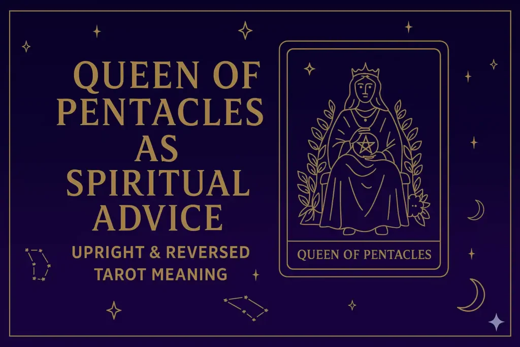 Queen of Pentacles as Spiritual Advice — Upright & Reversed Tarot Meaning