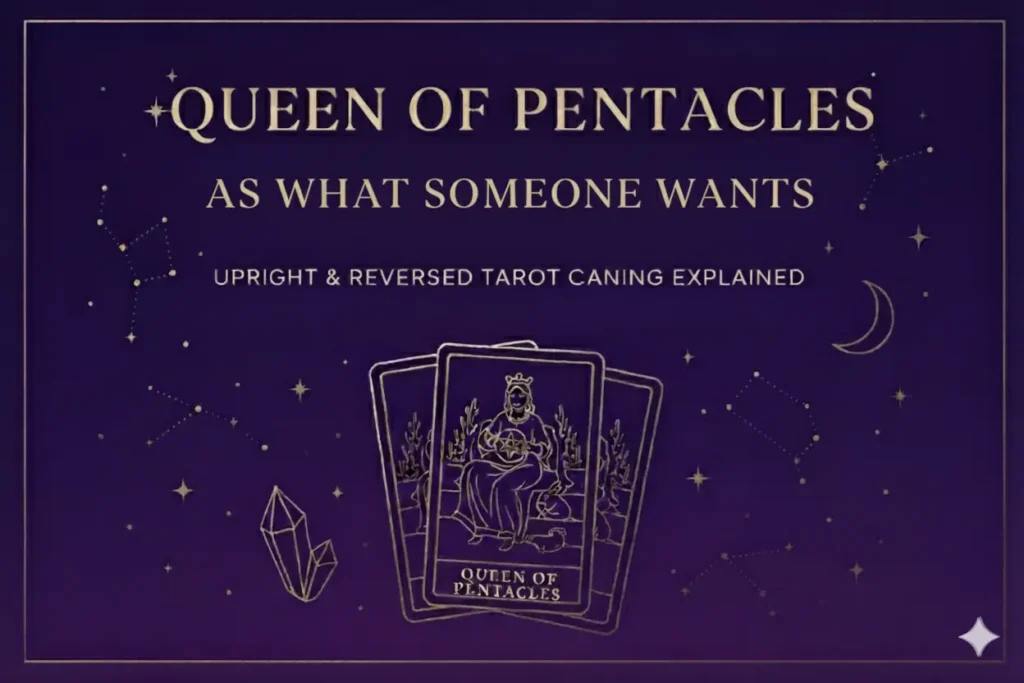 Queen of Pentacles as What Someone Wants — Upright & Reversed Tarot Card Meaning