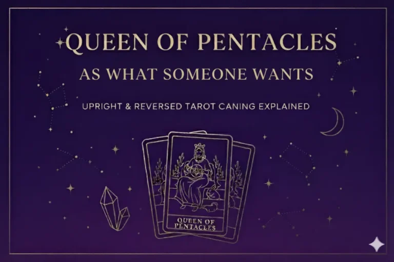 Queen of Pentacles as What Someone Wants — Upright & Reversed Tarot Card Meaning