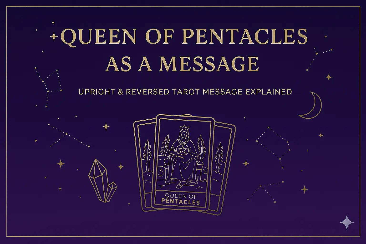 Queen of Pentacles as a Message — Upright & Reversed Tarot Meaning Queen of Pentacles as a Message — Upright & Reversed Tarot Meaning