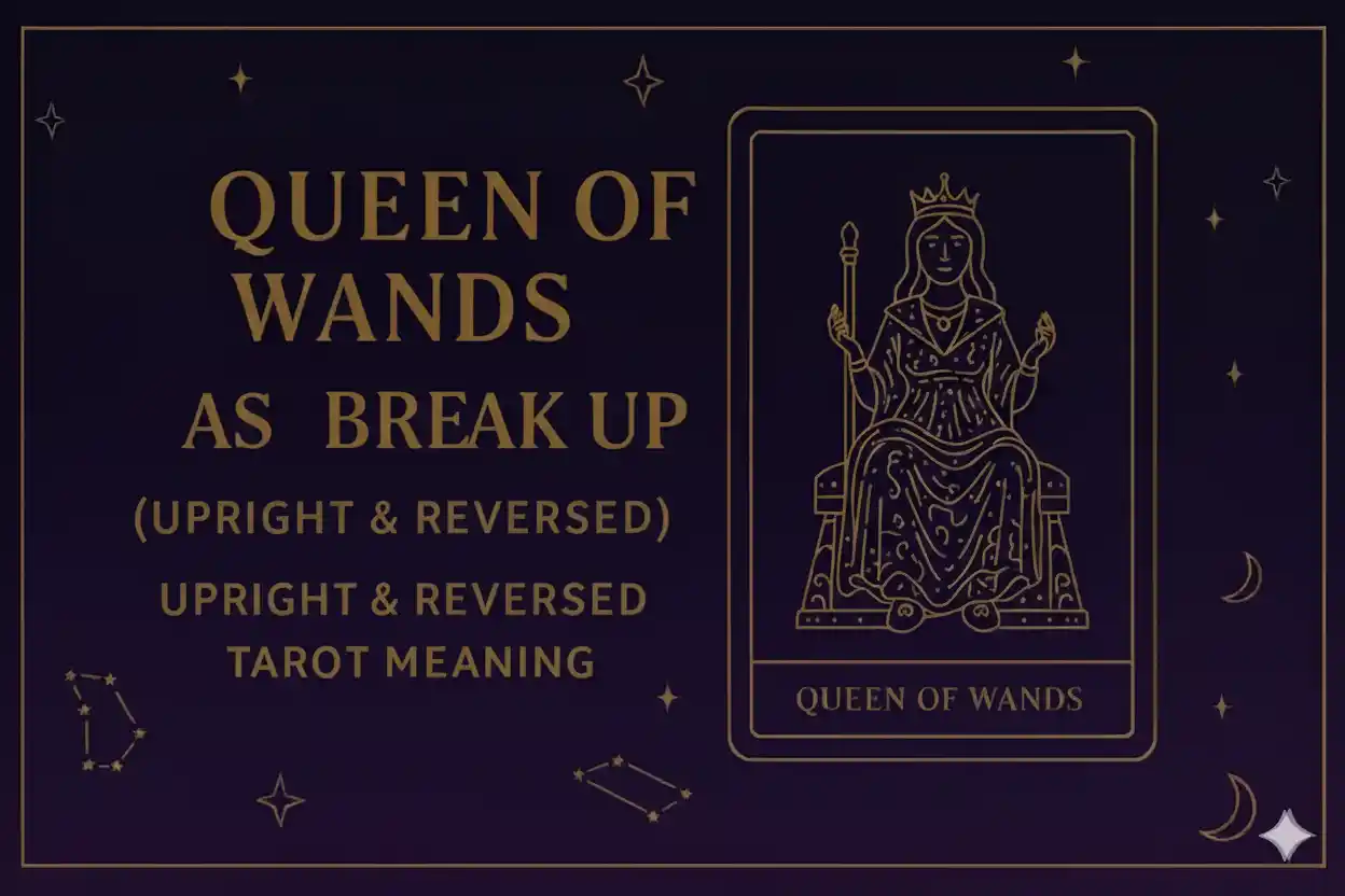 Queen of Wands as Break Up (Upright & Reversed) Tarot Card Meaning