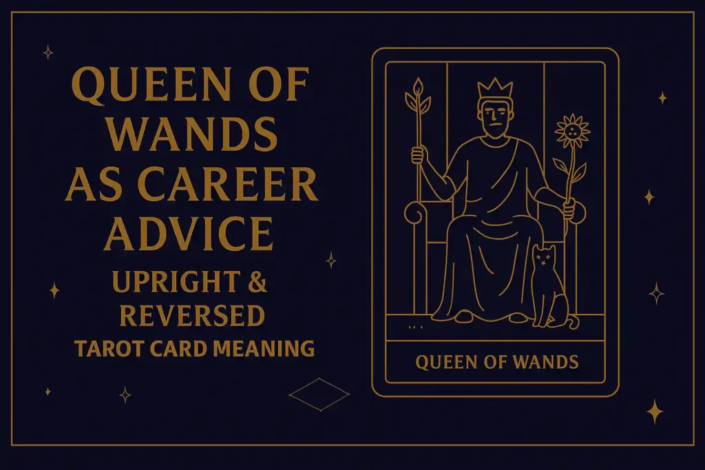 Queen of Wands as Career Advice (Upright & Reversed) Tarot Card Meaning