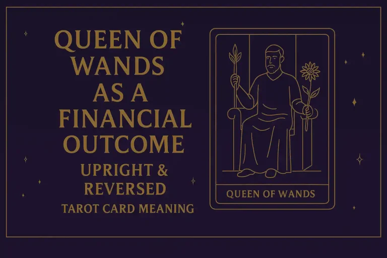 Queen of Wands as Financial Outcome (Upright & Reversed) Tarot Card Meaning