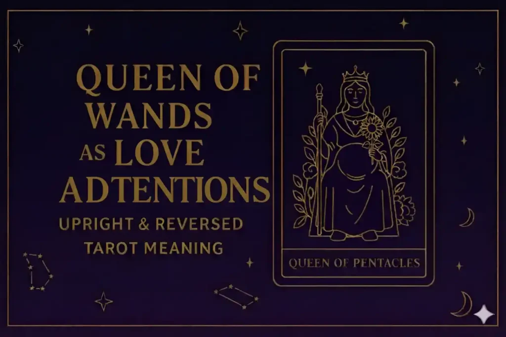 Queen of Wands as Intentions (Upright & Reversed) Tarot Card Meaning
