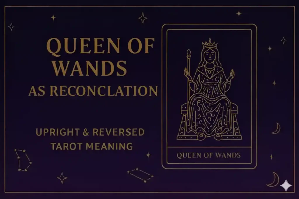 Queen of Wands as Reconciliation – (Upright & Reversed) Tarot Card Meaning