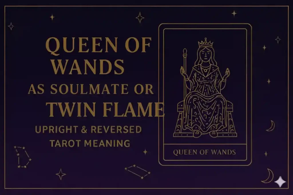 Queen of Wands as Soulmate or Twin Flame – (Upright & Reversed) Tarot Card Meaning