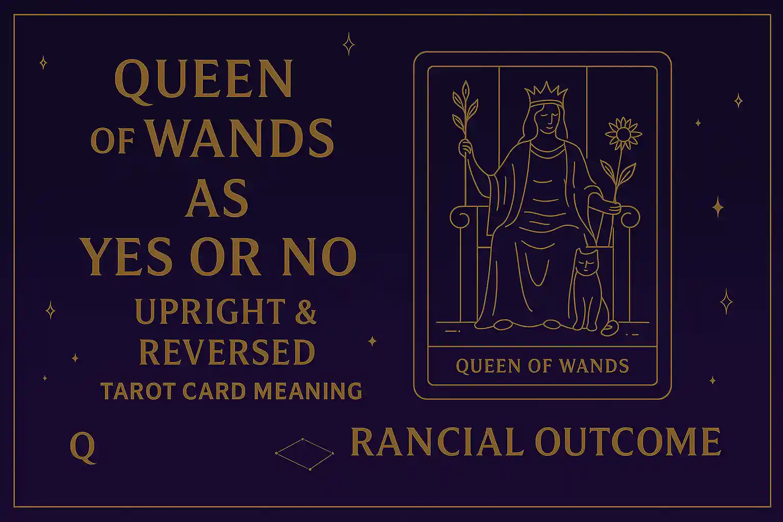 Queen of Wands as Yes or No (Upright & Reversed) Tarot Card Meaning