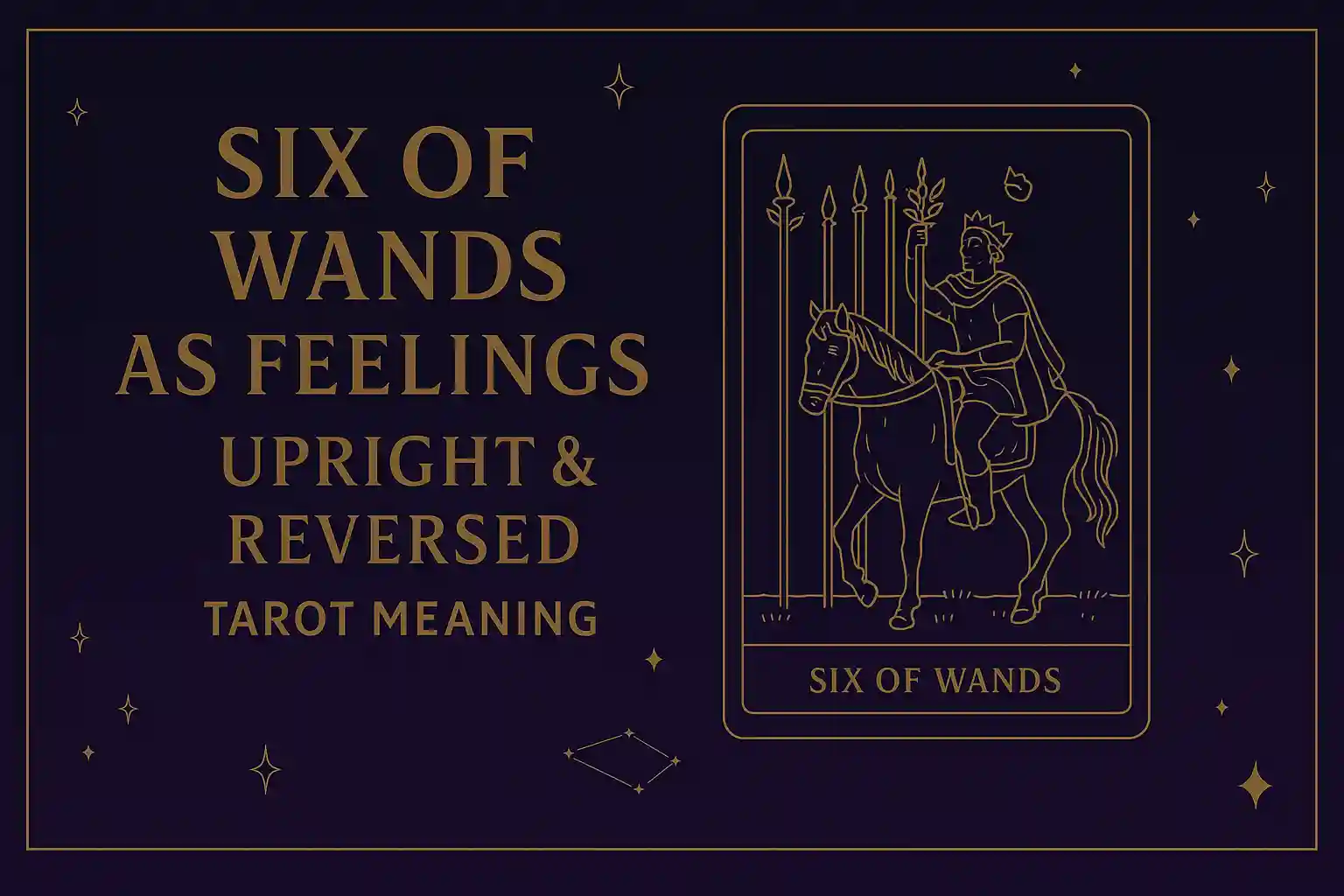 Six of Wands as Feelings Upright Reversed Tarot Meaning
