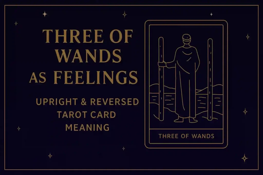 Three of Wands as Feelings — Upright & Reversed Tarot Card Meaning