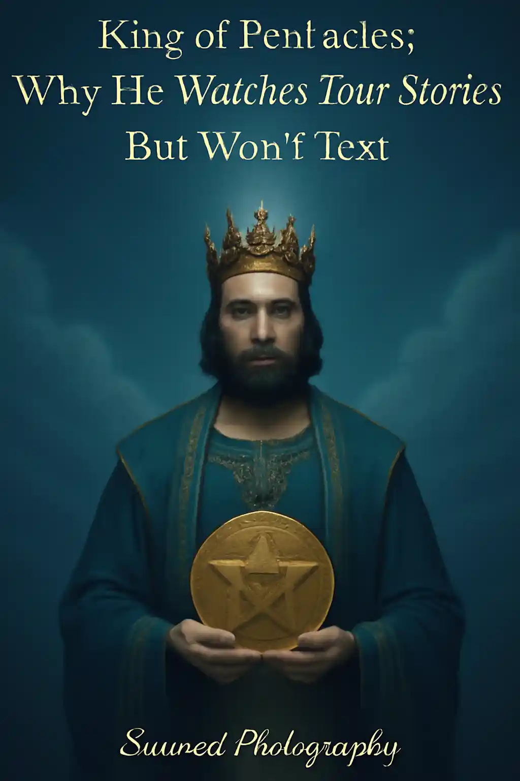 King of Pentacles When He Watches My Stories but Doesn’t Text Tarot Meaning