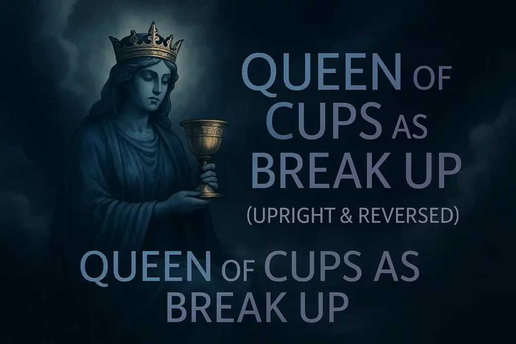 Queen of Cups as Break Up (Upright & Reversed) Tarot Card Meaning