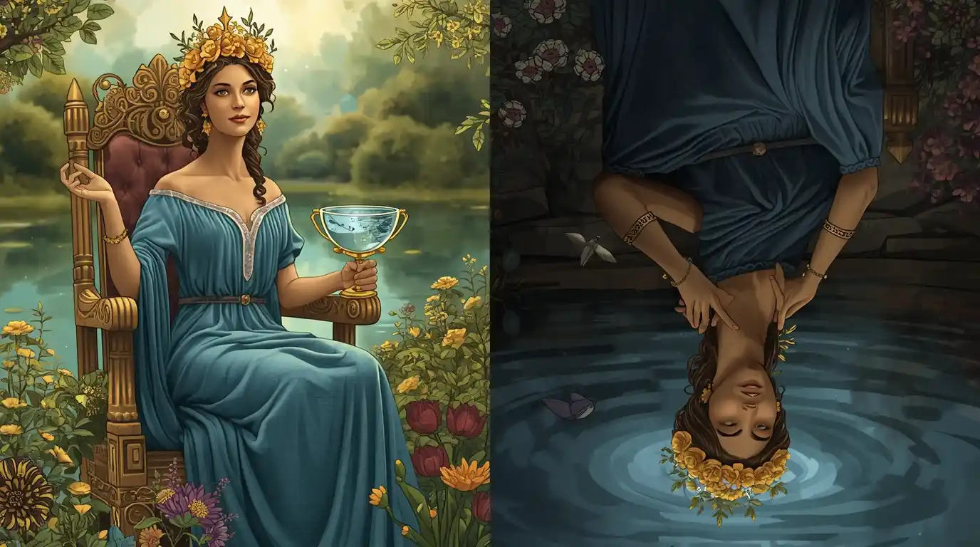 Queen of Cups as How Someone Sees You (Upright & Reversed) Tarot Card Meaning