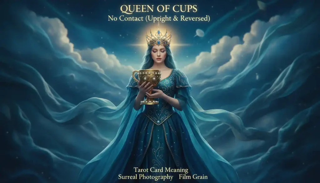 Queen of Cups as No Contact (Upright & Reversed) Tarot Card Meaning