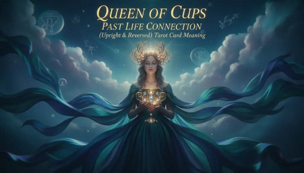 Queen of Cups as Past Life Connection (Upright & Reversed) Tarot Card Meaning Queen of Cups as Past Life Connection (Upright & Reversed) Tarot Card Meaning