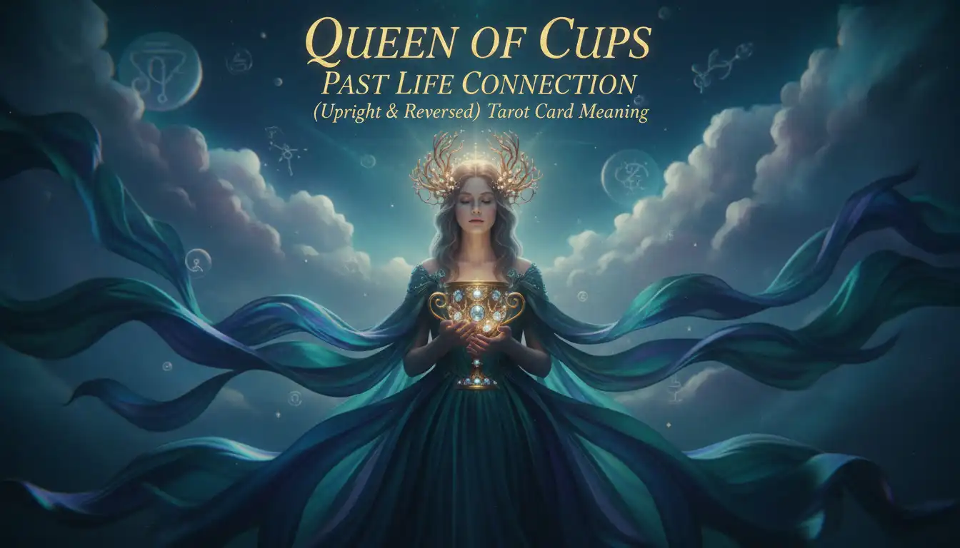 Queen of Cups as Past Life Connection (Upright & Reversed) Tarot Card Meaning Queen of Cups as Past Life Connection (Upright & Reversed) Tarot Card Meaning
