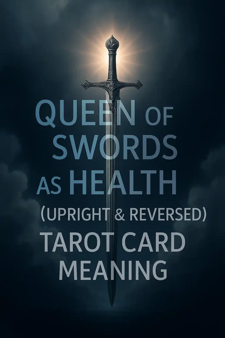 Queen of Swords as Health (Upright & Reversed) Tarot Card Meaning