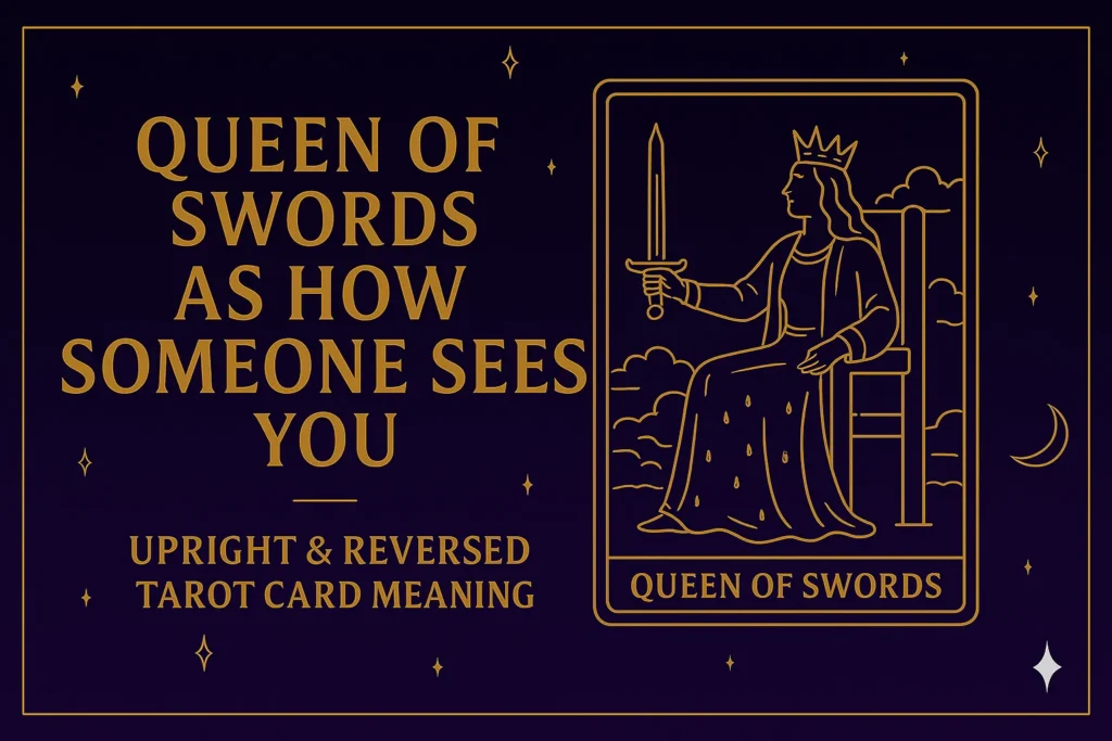 Queen of Swords as How Someone Sees You (Upright & Reversed) Tarot Card Meaning