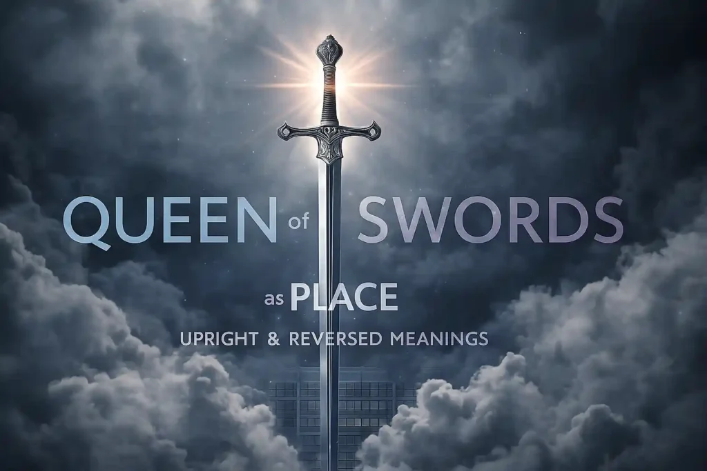 Queen of Swords as Place: Upright & Reversed Meanings Queen of Swords as Place: Upright & Reversed Meanings