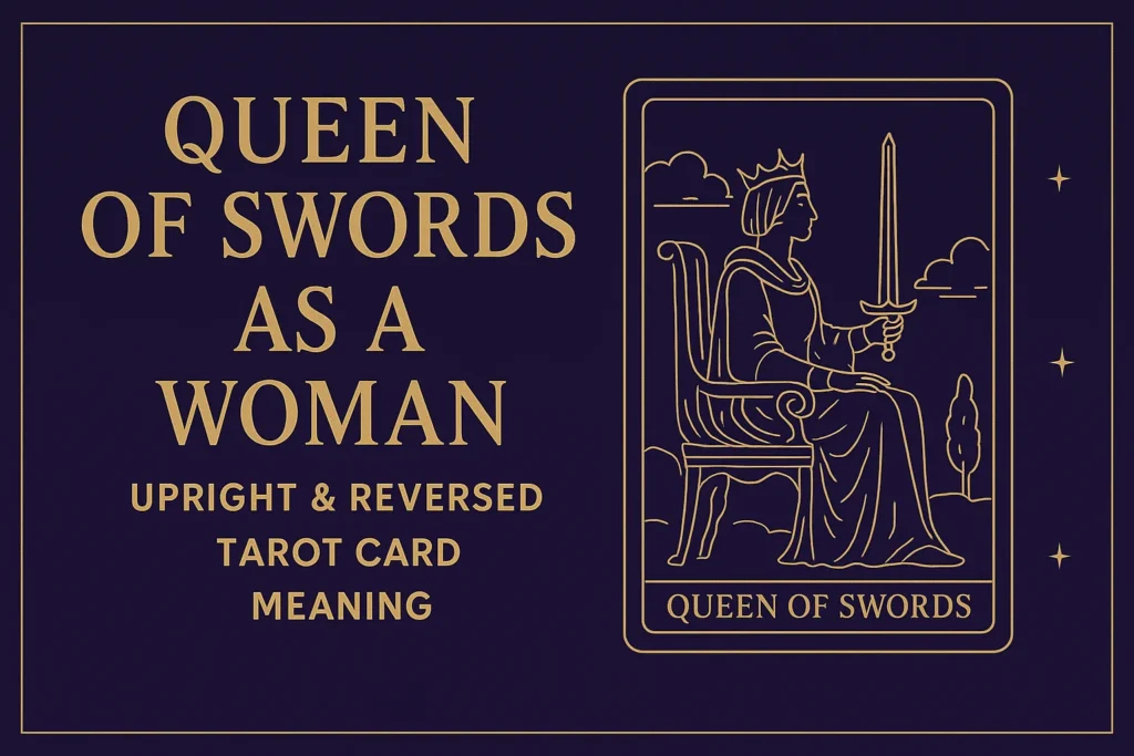 Queen of Swords as a Woman (Upright & Reversed) — Tarot Card Meaning