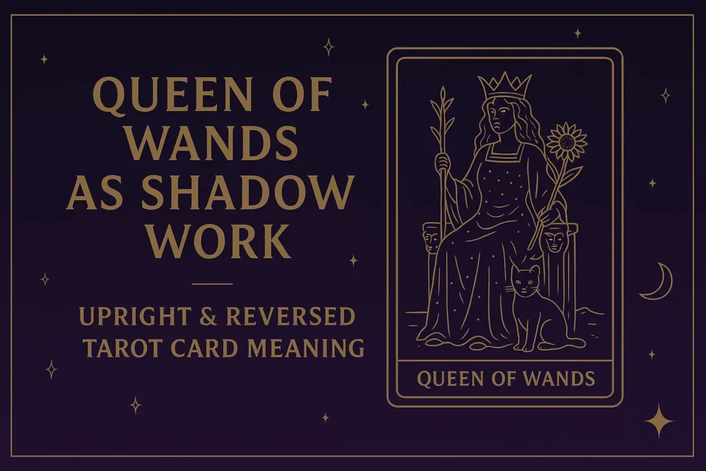 Queen of Wands as Shadow Work (Upright & Reversed) Tarot Card Meaning