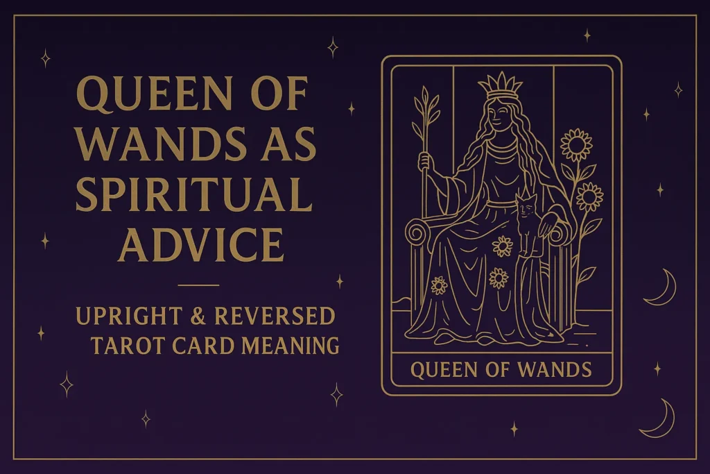 Queen of Wands as Spiritual Advice (Upright & Reversed) Tarot Card Meaning Queen of Wands as Spiritual Advice (Upright & Reversed) Tarot Card Meaning