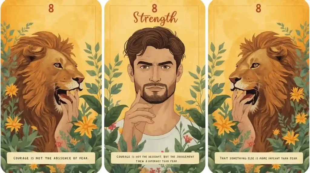 Strength Card for Insecure Man Meaning