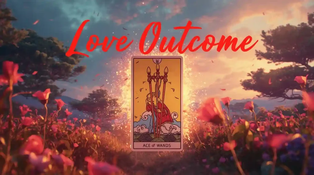 Ace of Wands as Love Outcome Upright Tarot Card Meaning