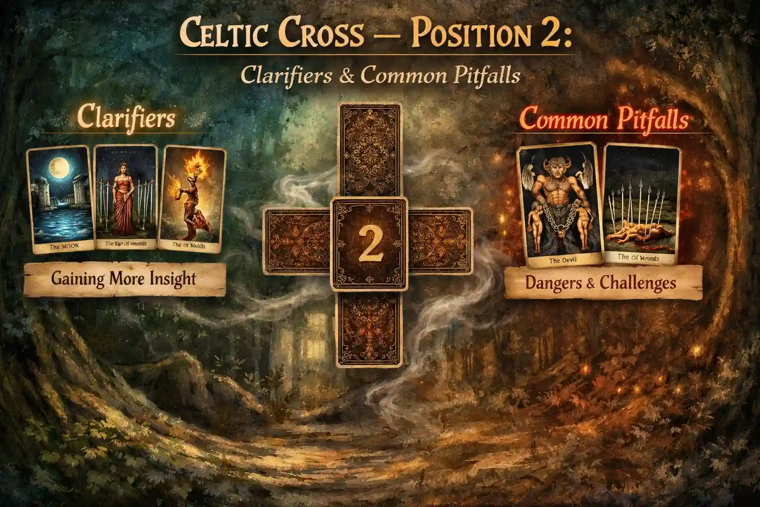 Celtic Cross — Position 2: Clarifiers & Common Pitfalls