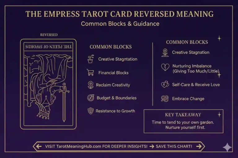The Empress Tarot Card Reversed Meaning — Common Blocks & Guidance