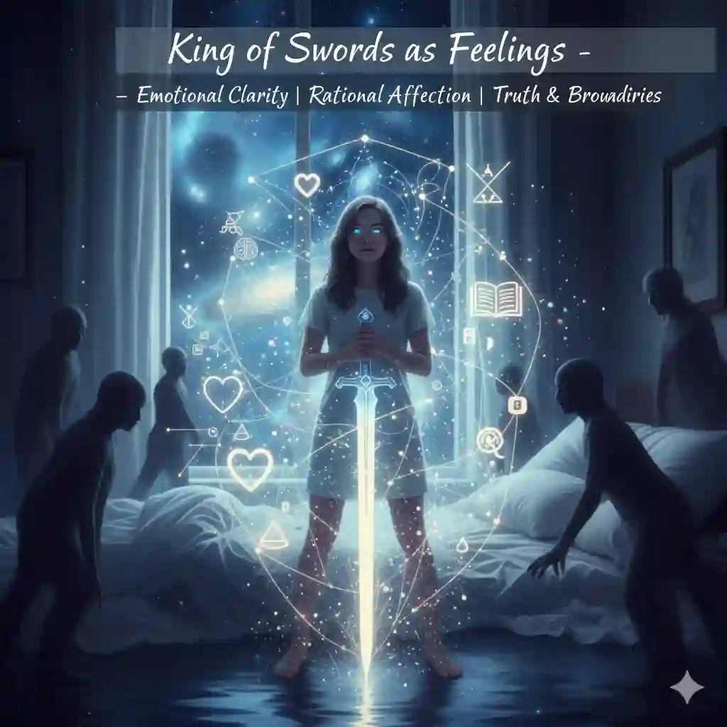 King of Swords as Feelings – Emotional Clarity | Rational Affection | Truth & Boundaries