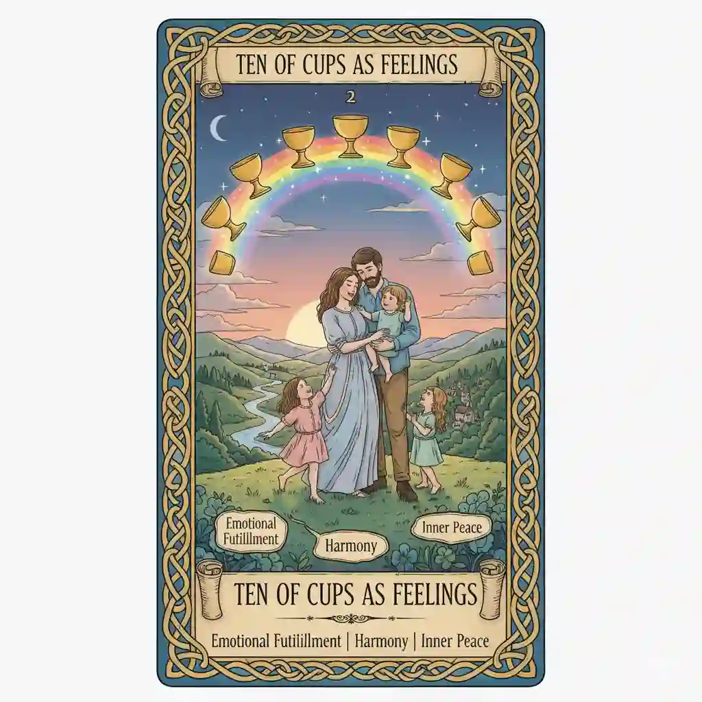Ten of Cups as Feelings – Emotional Fulfillment | Harmony | Inner Peace